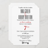 Skeleton Key Wedding Invitation Kaart (Voorkant / Achterkant)