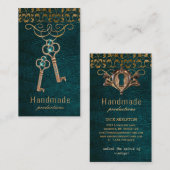 Skeleton Keys Old Lock Steampunk Gothic Visitekaartje (Voorkant / Achterkant)