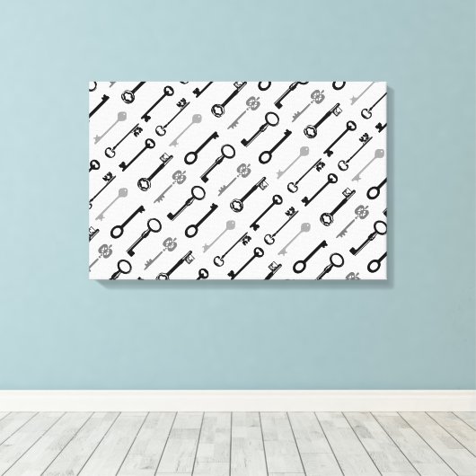  Skeleton Keys op Canvas (Insitu (Houten vloer))