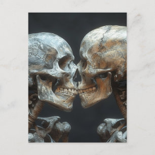 Skeleton Kiss Briefkaart