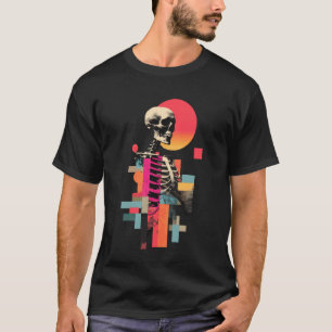 Skeleton Kunstenaar Creatief Halloween Grafisch On T-shirt
