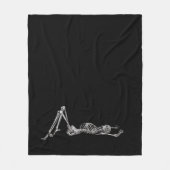 Skeleton Laden Black Halloween Fleece Deken (Voorkant)