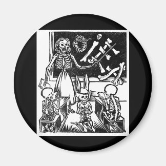 Skeleton leraar en studenten "Dag van de dood" Magneet
