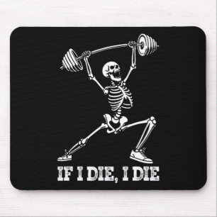 Skeleton Lifting Gewichten Workout Gym Lover - Als Muismat