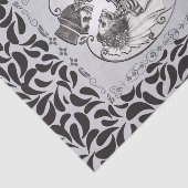 Skeleton Love Couple Marriage Dance Gothic Wedding Tissuepapier (Detail)