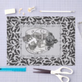 Skeleton Love Couple Marriage Dance Gothic Wedding Tissuepapier (Craft)