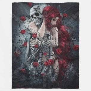 SKELETON LOVER FLEECE DEKEN