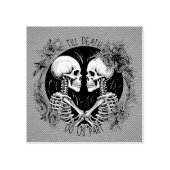 Skeleton Lovers Wood Art Stamp Rubberstempel (Afrduk)