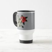 Skeleton Main avec Rose Travel Mug - Personnalisab (Devant gauche)
