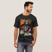Skeleton Man Enjoying Coffee T-shirt (Voorkant volledig)