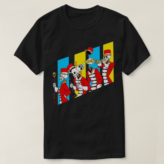 Skeleton Marching Band T-shirt (Design voorkant)