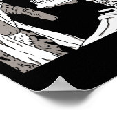 Skeleton met een kat Lazy Halloween Costume Skul Poster (Hoek)