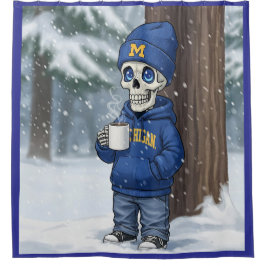 Skeleton Michigan Hoodie Edition Douchegordijn