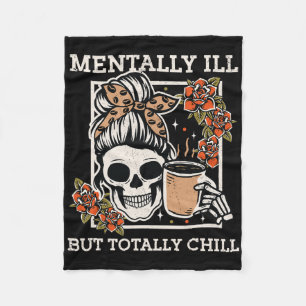 Skeleton Minaal Il, maar volledig Chill Halloween Fleece Deken