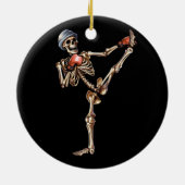 Skeleton Muay Thai Halloween Kickboxing MMA Fighte Keramisch Ornament (Achterkant)