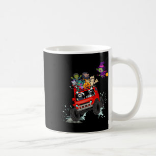 Skeleton Mummy Vampire Zombie Riding Monster Truck Koffiemok