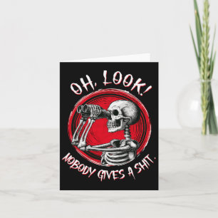 Skeleton Oh Kijk Niemand Geeft Een Grappige Hallow Kaart