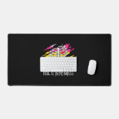 Skeleton on Pansexual Flag Colors Background (Clavier et souris)