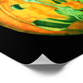 Skeleton op Jack O Lantern Pumpkin Poster (Hoek)
