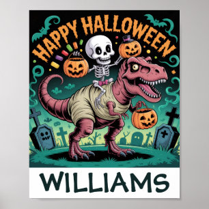 Skeleton op Mummy T-Rex - Spooky Dino Rider Poster
