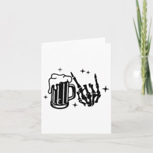 Skeleton overleeft vaderschap één biertje per keer kaart