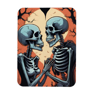 Skeleton Paar Fotomagneet – Gotische Romance Hall Magneet