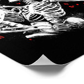 Skeleton Paar voor Halloween Valentijnsdag van T Poster (Hoek)