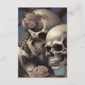 Skeleton Paar Wedding Details Informatiekaartje (Achterkant)
