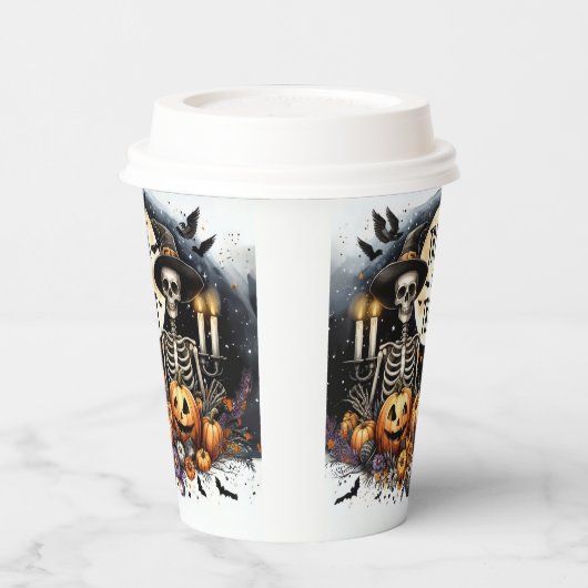 Skeleton Paper Cups for Spooky Drinks Papieren Bekers (Links)