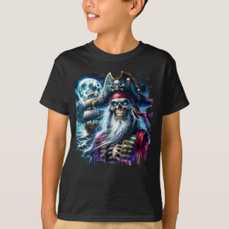 Skeleton Pirate Captain T-shirt