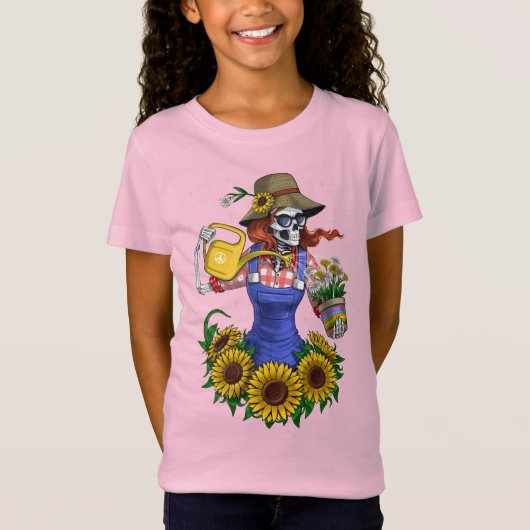 Skeleton Planten Gardener T-shirt (Voorkant)