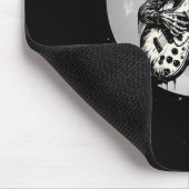 Skeleton Playing Guitar Punk Rock Music Halloween Muismat (Hoek)