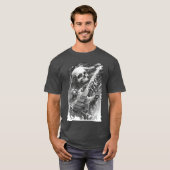 Skeleton playing guitar Rock Shredding Guitar 1 1 T-shirt (Voorkant volledig)