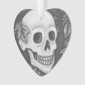 SKELETON PORTRAIT GOTHIQUE SKULL ORNAMENT Coeur (devant)