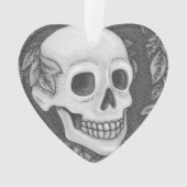 SKELETON PORTRAIT GOTHIQUE SKULL ORNAMENT Coeur (dos)