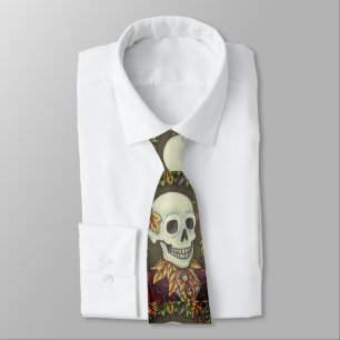 SKELETON PORTRAIT, SKULL, AUTOMNE LAISSE CRAVATE