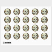 SKELETON PORTRAIT, SKULL HALLOWEEN STICKERS SHEET (Feuille)