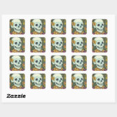 SKELETON PORTRAIT, SKULL HALLOWEEN STICKERS SHEET (Feuille)