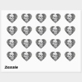 SKELETON PORTRAIT, SKULL HALLOWEEN STICKERS SHEET (Feuille)