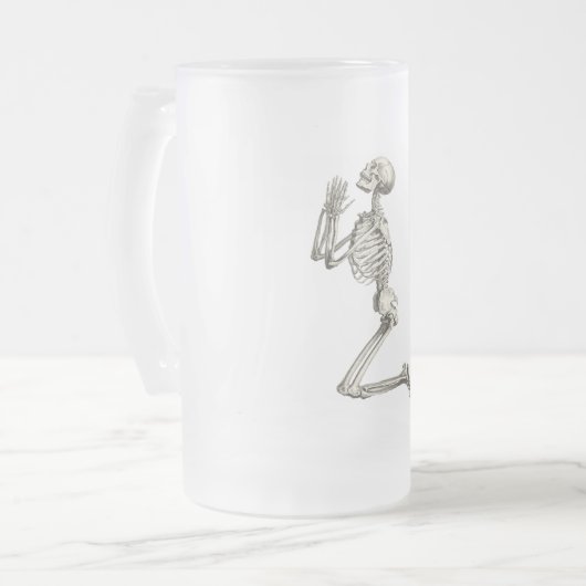 Skeleton Praying Halloween Mok (Voorkant links)