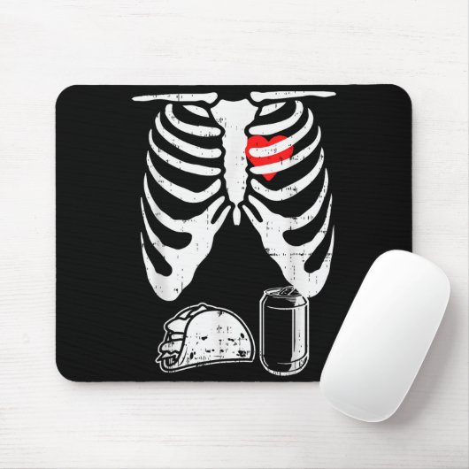 Skeleton Pregnancy Taco Beer Xray Halloween Soon D Muismat (Met muis)