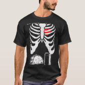 Skeleton Pregnancy Taco Beer Xray Halloween Soon D T-shirt (Voorkant)