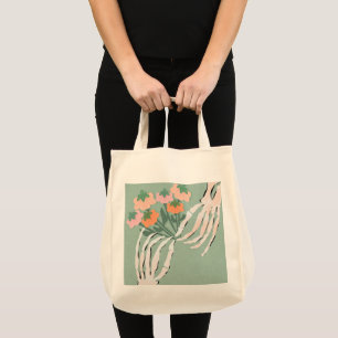 Skeleton Pumpkin Bouquet Halloween Tote Bag