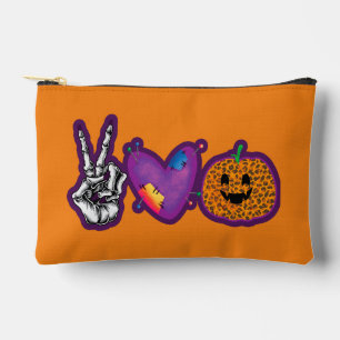 Skeleton Pumpkin Peace Love Halloween Etui