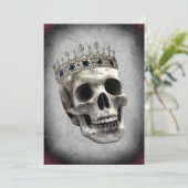 Skeleton Queen Halloween Party Kaart (Staand voorkant)