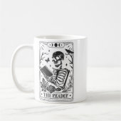 Skeleton Reading Book Lover Funny The Reader Tarot Koffiemok (Links)