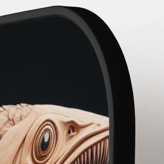 Skeleton reed zijn helikopterfiets over het pad pickleball paddle (Links Detail)