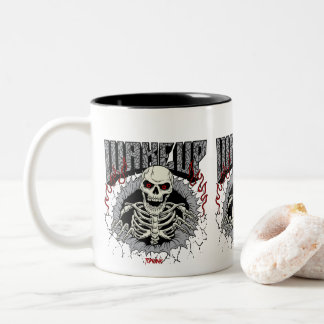 Skeleton Resurgence Poster Tweekleurige Koffiemok