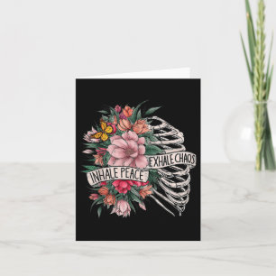 Skeleton Rib Cage Inhaleren Vrede Uitademen Chaos  Kaart