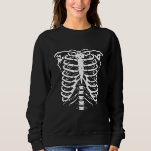 Skeleton Rib Cage Lazy Halloween Costume Gothic Bo Trui